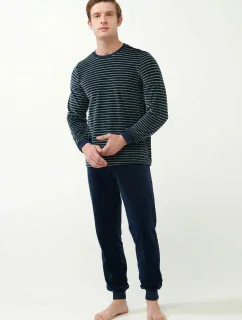 Vamp - Zamatové pánske pyžamo s manžetami 21961 - Vamp