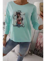 Blúzka s potlačou Original mint Blúzka s potlačou Original mint