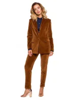 Zamatové sako s gombíkom M643 - Moe