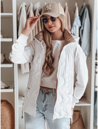 Dámska prechodná prešívaná vesta VESOLITA biela FashionStreet TY4880