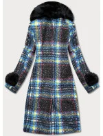 Dámsky viacfarebný kabát z tkaniny Boucle (FK-016)
