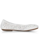 Pohodlná kožená poltopánka Rieker W RKR649 white