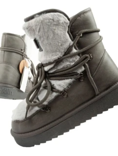 D.Franklin snehové topánky dámske zimné módne kožušinové zateplené šedé dámske