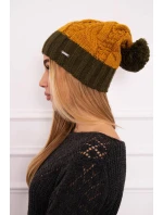 Fleecová čiapka Paris K212 horčicová + khaki Fleecová čiapka Paris K212 horčicová + khaki