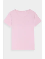 Damski T-Shirt Z Nadrukiem 4F 4FWMM00TTSHF1846-56S Różowy