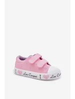 Trampki Dziewczęce Na Rzepy Lee Cooper LCW-25-02-3265K Różowe