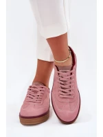 Zamszowe Damskie Sneakersy Daniel Lopez Just Dare SS2D4010 Różowe