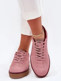 Zamszowe Damskie Sneakersy Daniel Lopez Just Dare SS2D4010 Różowe