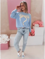 Dámska nadrozmerná mikina SOFTTIE modrá FashionStreet BY1377 Dámska nadrozmerná mikina SOFTTIE modrá FashionStreet BY1377