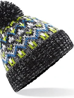 Beechfield B 458 Pletená čiapka s bambulou „Blizzard“ 53.0458 liquorice zing