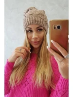 Sandra K210 tmavo béžová fleecová čiapka