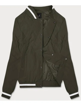 Dámska bunda typu bomber v army farbe (16M9070-136)