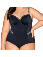 Dámske jednodielne plavky 63 black plus - AVA