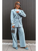 Dámské sandály na podpatku s mašlí Modré Hestia