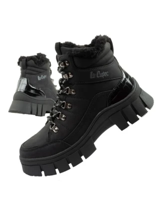 Lee Cooper dámske zimné športové topánky zimné trekkingové zateplené čierne vysoké dámske
