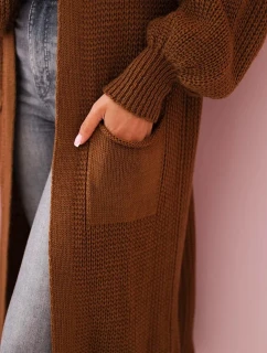 Sveter dlhý svetrík svetlohnedý