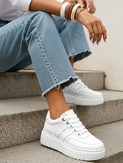 Dámske kožené tenisky ZY1394 white - FashionStreet
