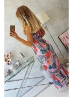 Šaty s motívom listov fialovej