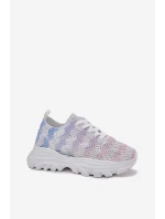 Sneakersy Damskie Z Szydełkową Cholewką Multikolor Jelhiris