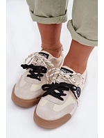 Dámske tenisky s dvojitým šnurovaním Big Star TT274168 Beige Dámske tenisky s dvojitým šnurovaním Big Star TT274168 Beige