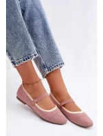 Ploché baleríny Zelisa Růžové