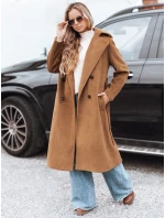 Dámsky zimný kabát klasický trenčkot hnedý FashionStreet NY0761 Dámsky zimný kabát klasický trenčkot hnedý FashionStreet NY0761