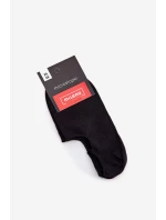 Damskie Skarpetki Microstopki Bawełniane Gładkie Czarne