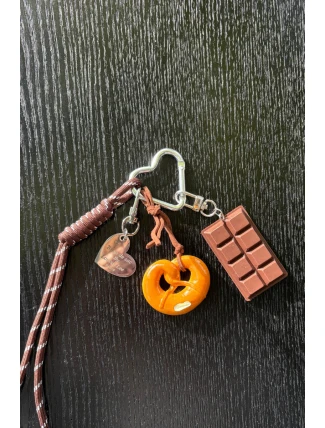 Přívěsek Na Klíče Do Tašky Čokoláda Preclík Srdce Jorine