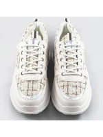 Biele dámske športové topánky (7003)