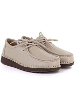 Dámske kožené mokasíny so šnurovaním béžovej farby Artiker 58C1519 Dámske kožené mokasíny so šnurovaním béžovej farby Artiker 58C1519