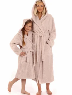 Dámsky župan Athena s kapucňou 3116 8251 Hazelnut - Vestis