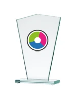 Sklenená trofej s farebnou potlačou LuxorJet