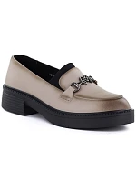 Dámske kožené mokasíny na hrubej podrážke béžové Vinceza 39985 Dámske kožené mokasíny na hrubej podrážke béžové Vinceza 39985