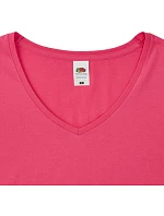 Fruit of the Loom Lady-Fit Iconic 150 V-Neck T Dámske tričko s výstrihom do V 16.1444 červené