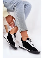 Skórzane Buty Sportowe Damskie Laura Messi 2935 Czarne