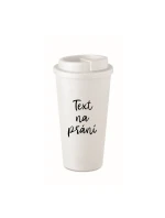 TEXT NA PŘÁNÍ - bílý termohrnek 475 ml