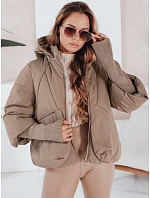 MISSLAYER dámska zimná bunda s kapucňou tmavo béžová FashionStreet TY5038