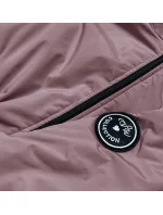 Dámska oversize parka ružová (B8080)