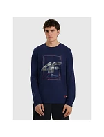 Pánske tričko s potlačou a dlhým rukávom 4F 4FRAW25TLONM606-31S pánske