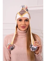 Dámska klapka na uši Eunika K322 biela + žltá Dámska klapka na uši Eunika K322 biela + žltá