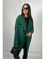 Kapska s vreckami tmavo zelená