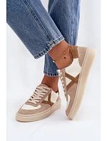 Dámske semišové kožené tenisky Zazoo N1108S5 beige Dámske semišové kožené tenisky Zazoo N1108S5 beige