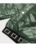 Zelená dámska bunda bomber (B9798-10)