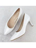 Dámske strieborné saténové lodičky Sergio Leone 1336