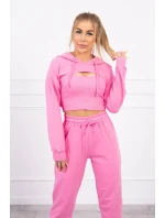 Bavlnená 3dielna sada svetlo ružová