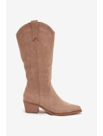 Kozačky Kovbojky Dámské Khaki Jazelle