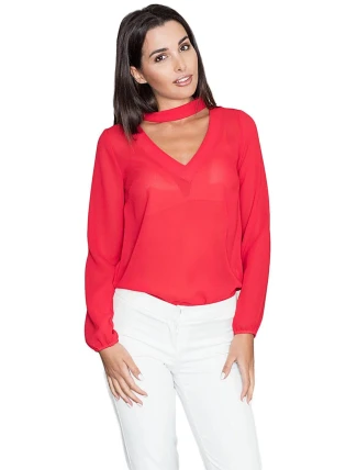 Dámska blúzka M543 Červená - Figl Dámska blúzka M543 Červená - Figl