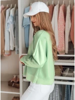 Dámska oversize maslová mikina s NUBISS mint FashionStreet RY2801 Dámska oversize maslová mikina s NUBISS mint FashionStreet RY2801