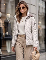 Dámska prechodová bunda s kapucňou, svetlošedá, FashionStreet TY5776