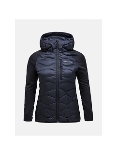 Bunda Peak Performance W Helium Down Hybrid Hood, čierna